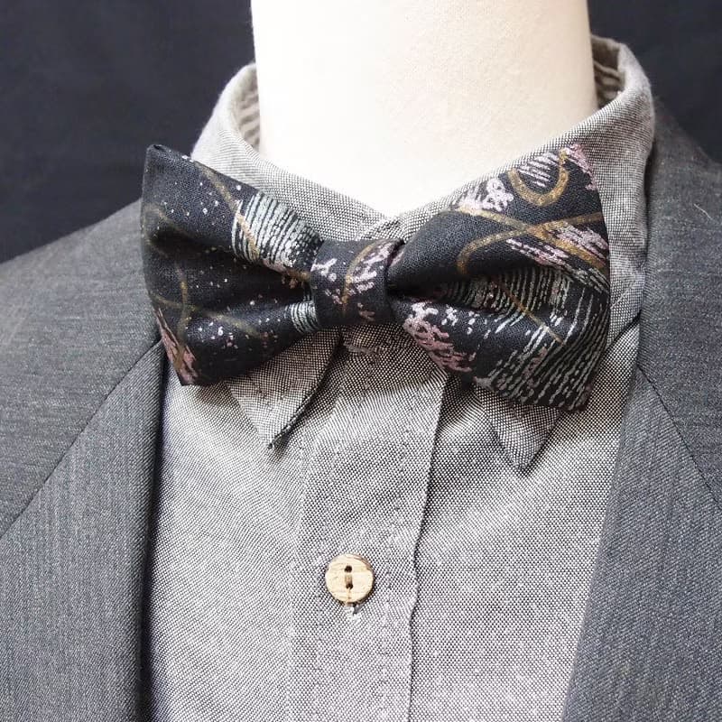 銀河亮蔥印花 黑領結 Bowtie