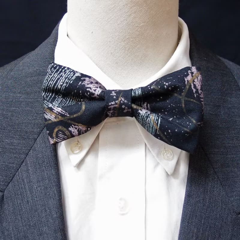 銀河亮蔥印花 黑領結 Bowtie