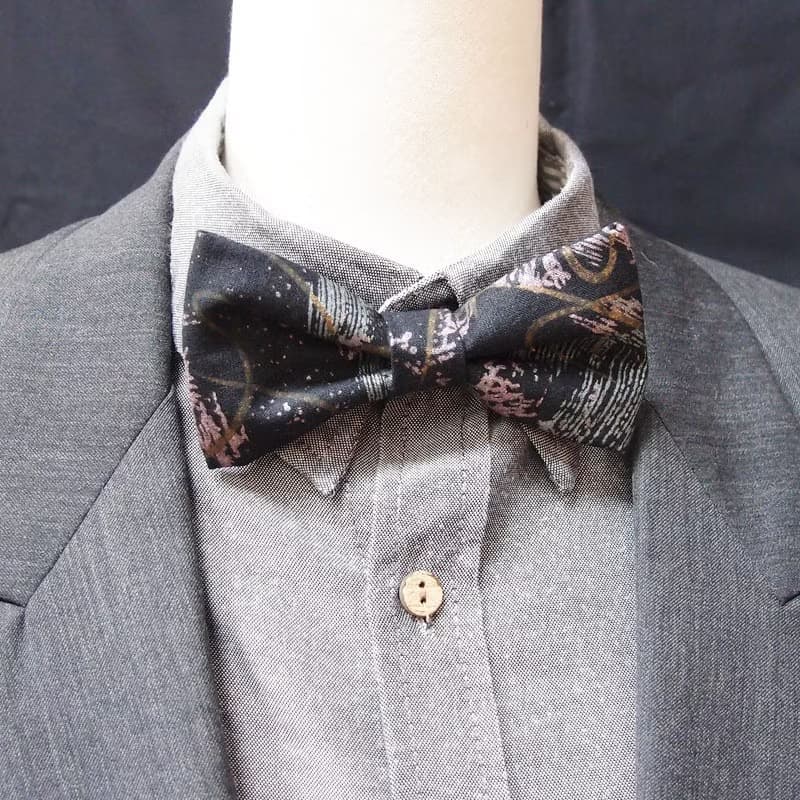 銀河亮蔥印花 黑領結 Bowtie