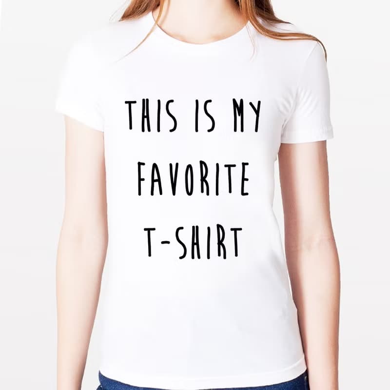 THIS IS MY FAVORITE T-SHIRT女生短袖T恤-2色 設計 文字 禮物