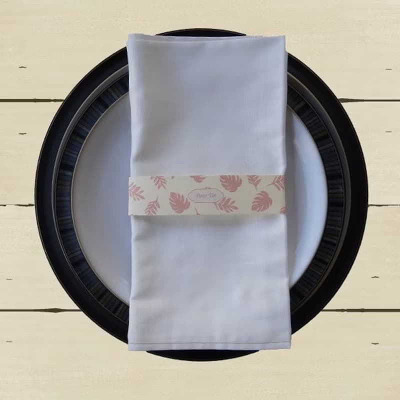 禮品裝飾帶-黃底棕櫚葉-小