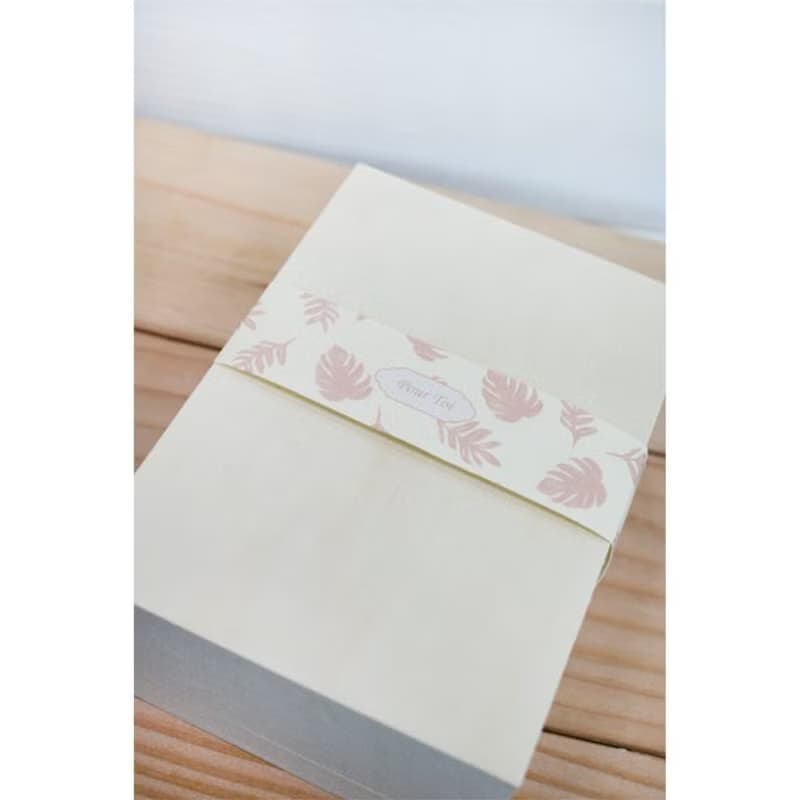 禮品裝飾帶-黃底棕櫚葉-小