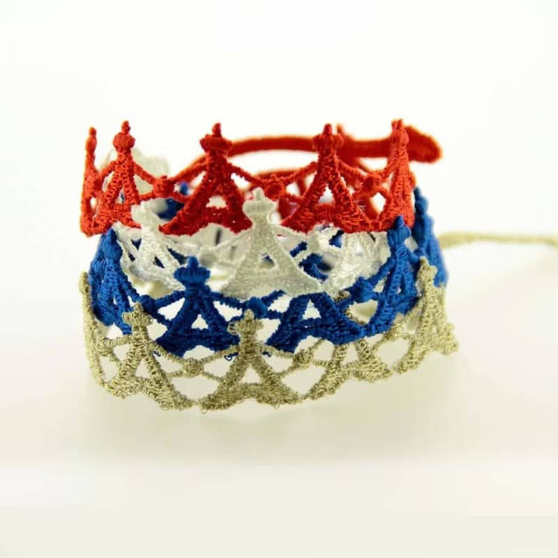 Missiu 法國蕾絲刺繡幸運手環-浪漫鐵塔香頌!!