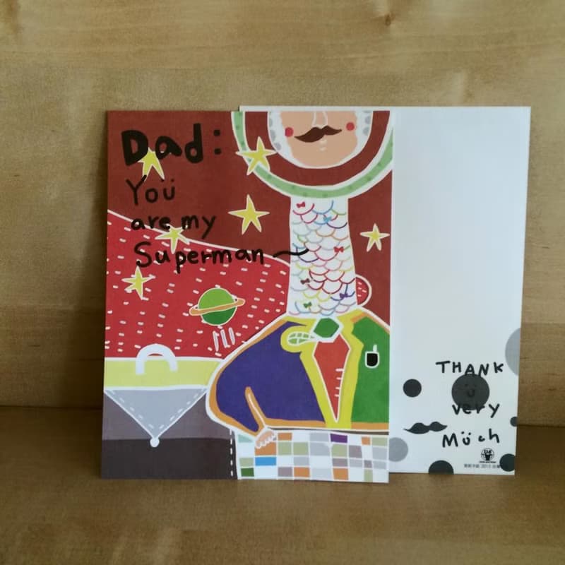 父親節 明信片 Dad You are my Superman