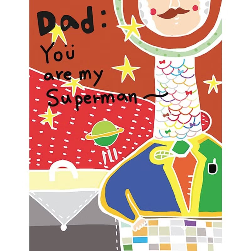 父親節 明信片 Dad You are my Superman