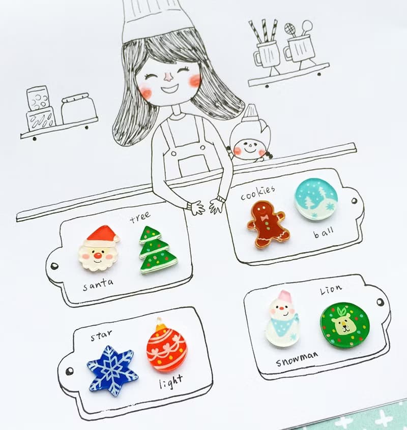 聖誕節交換禮物手繪耳環一起買  期間限定優惠組+一次擁有四對入