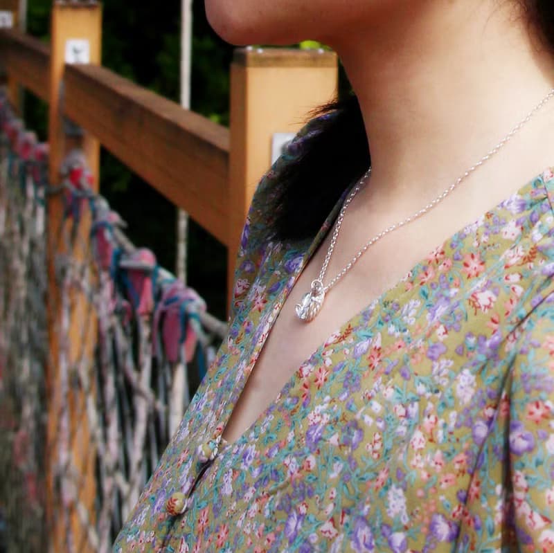 【暖心花圈】花圈項鍊/純銀項鍊/925純銀/原創手作/鍊長可選擇