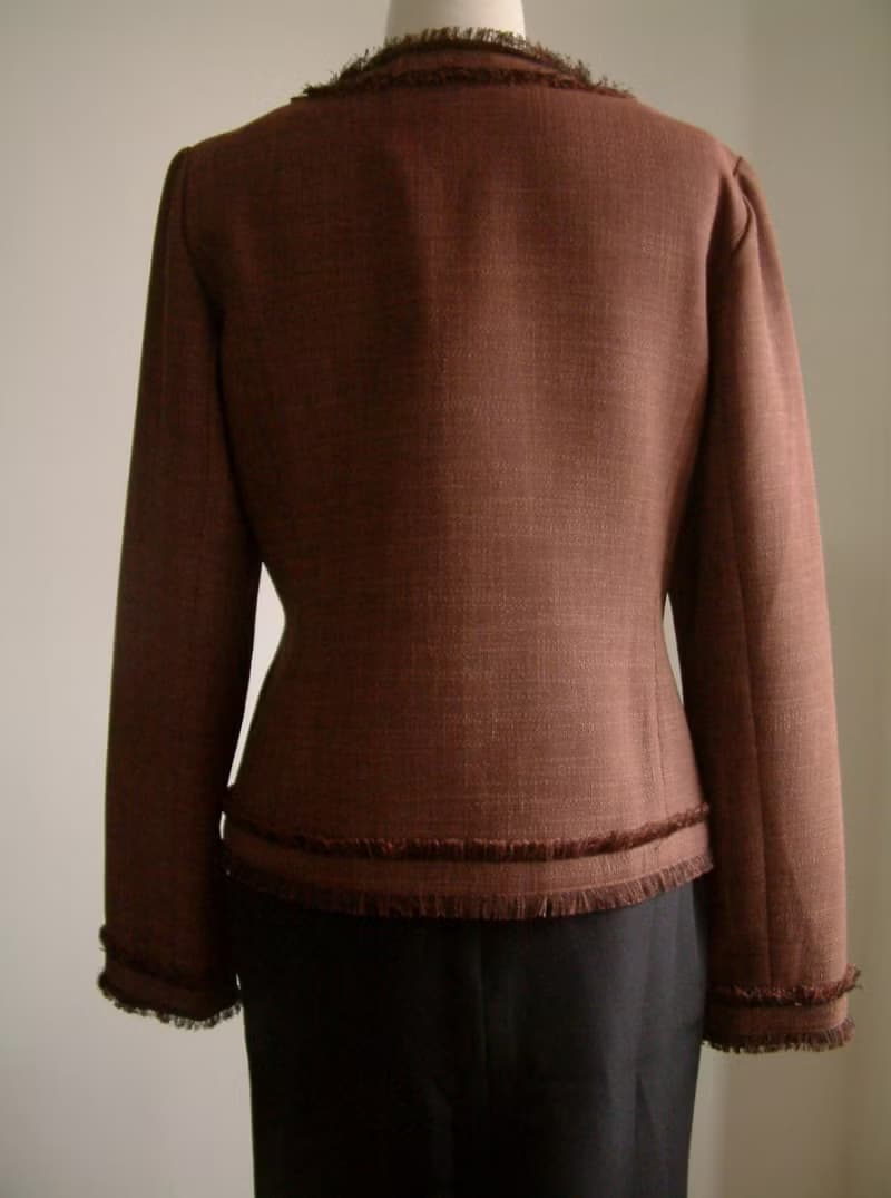 小香風外套-巧克力色