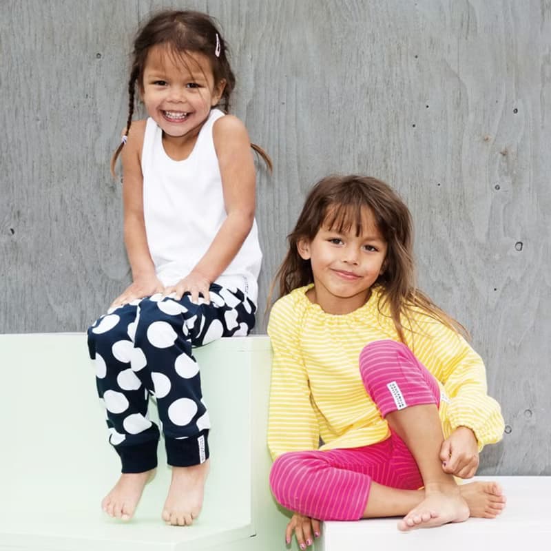 【瑞典童裝】有機棉貼腿褲1歲至8歲 櫻桃色/桃紅色