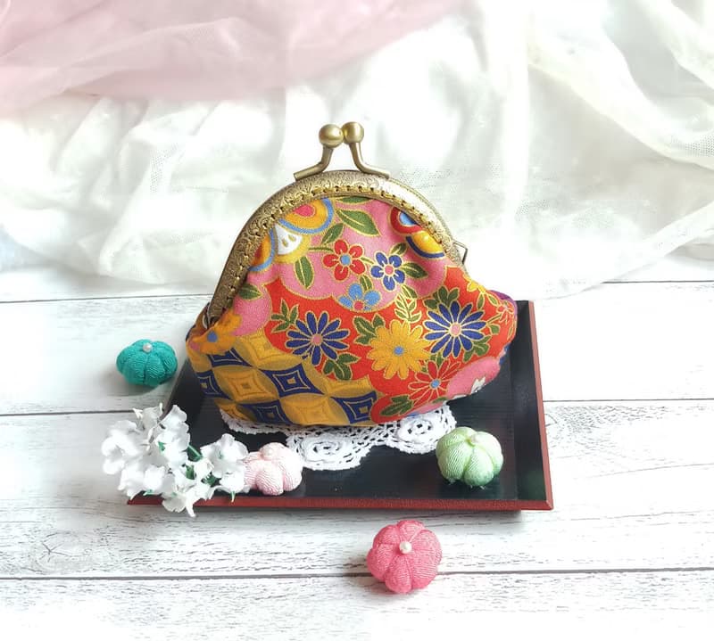 日本和風口金包 零錢包 小收納包  kimono fabric (JS-55)