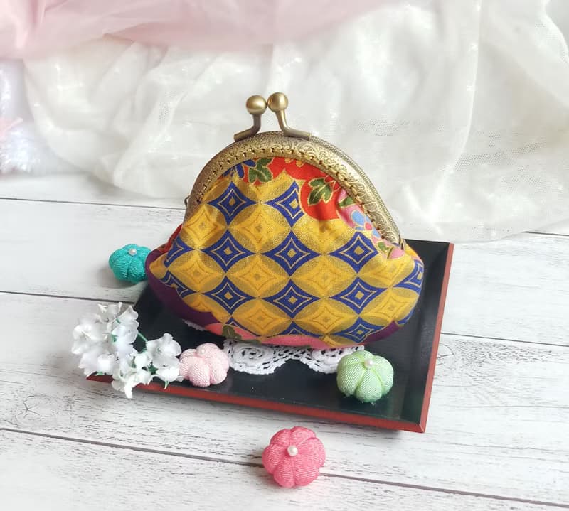 日本和風口金包 零錢包 小收納包  kimono fabric (JS-55)