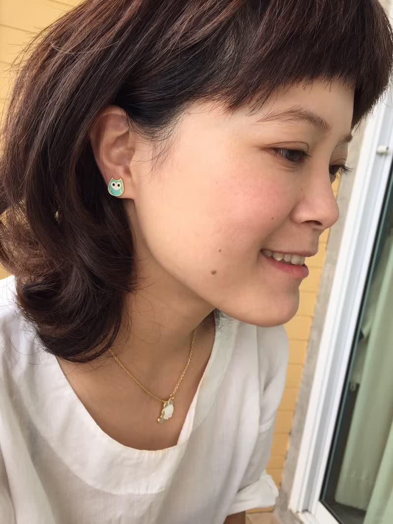 貓頭鷹 不倒翁 貓頭鷹  耳夾 夾式耳環 生日禮物