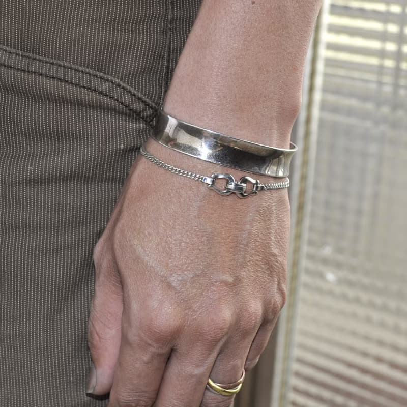 雙馬蹄鐵手鍊 925純銀