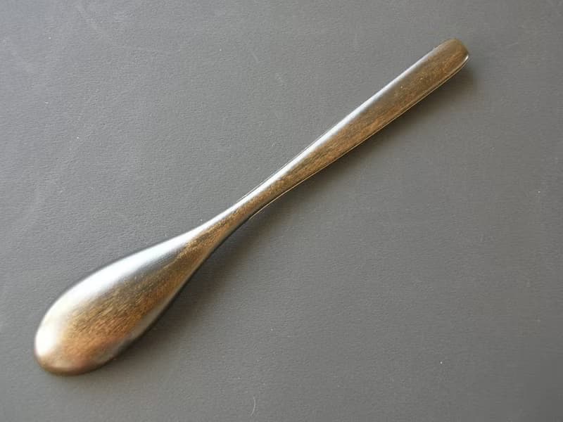 漆茶湯匙　黑色亮漆