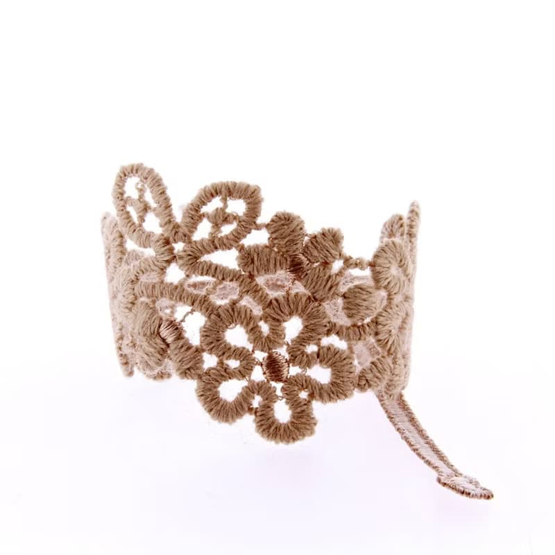 Missiu 法國蕾絲刺繡幸運手環- 典雅花朵盛宴