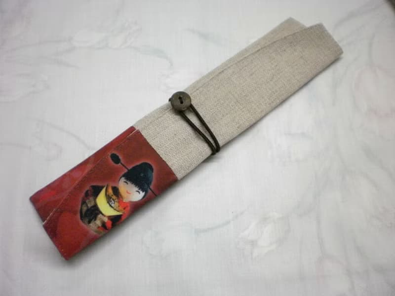 環保筷餐具組 隨身收納袋~財神PF-1 011