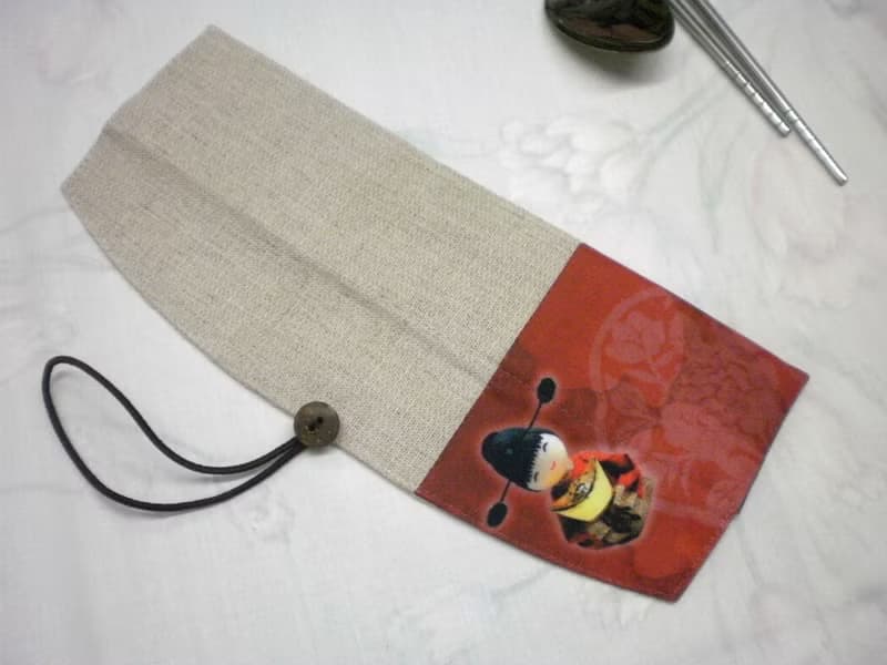 環保筷餐具組 隨身收納袋~財神PF-1 011