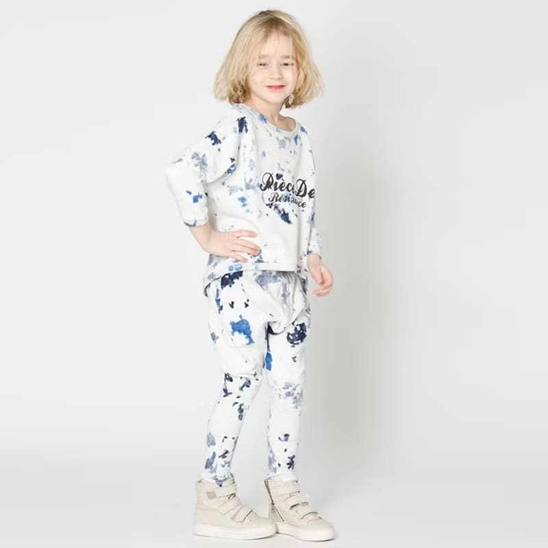 【北歐童裝】瑞典兒童有機棉長袖上衣1歲至14歲 女裝親子裝藍色