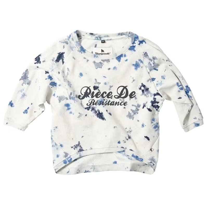 【北歐童裝】瑞典兒童有機棉長袖上衣1歲至14歲 女裝親子裝藍色