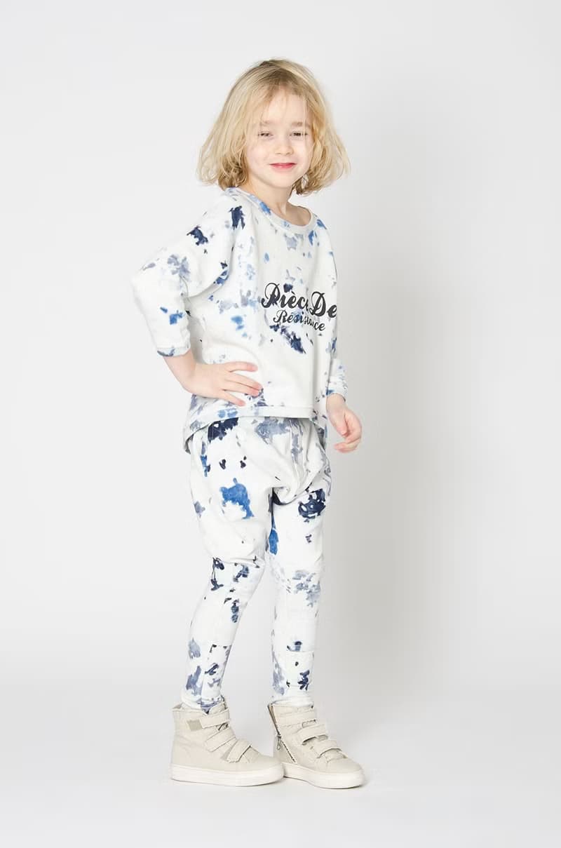 【北歐童裝】瑞典兒童有機棉長袖上衣1歲至14歲 女裝親子裝藍色