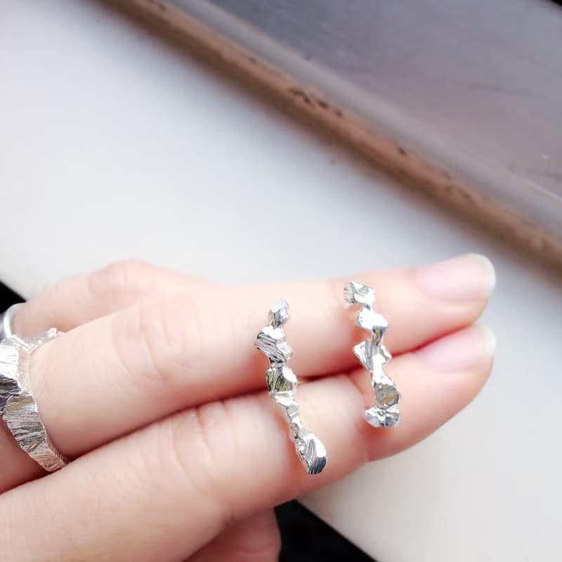 碎片耳環 Fragment Earring 風景系列 925純銀