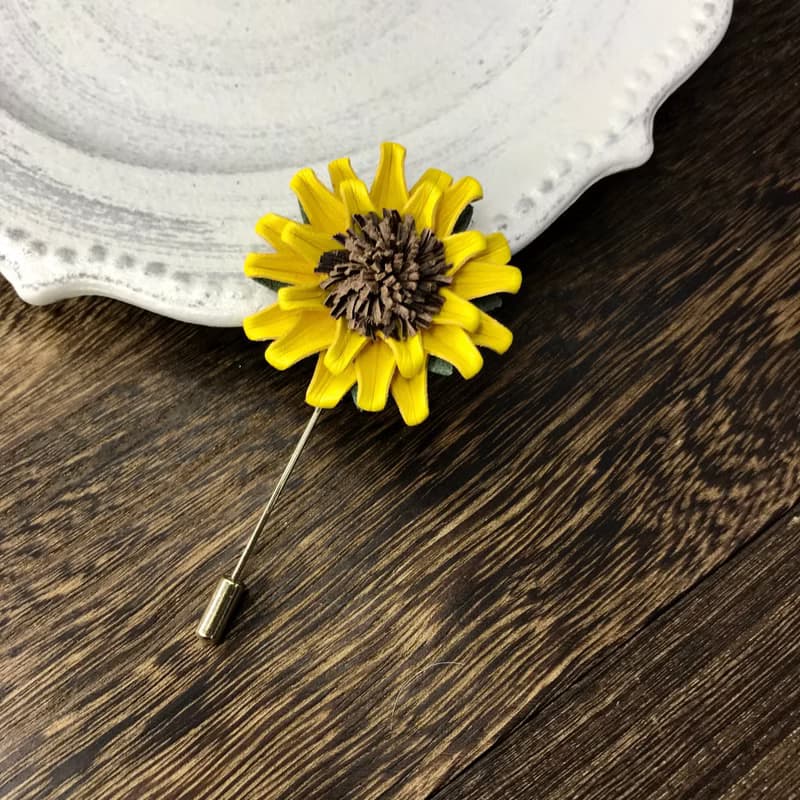 【畢業禮物】皮革向日葵【太陽花】髮飾