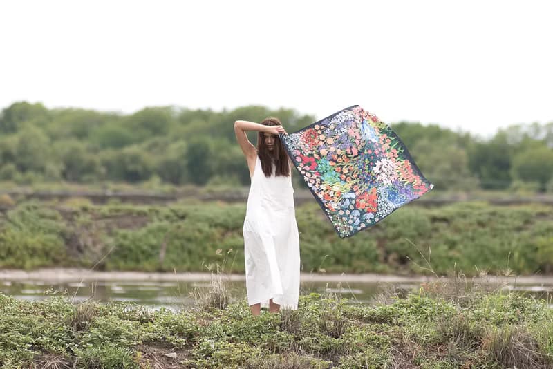 Keukenhof Scarf 花園手工圍巾/絲巾 - 黑色