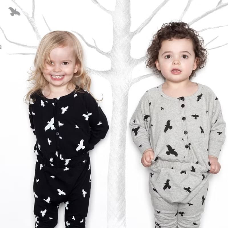 Moi Kids 冰島有機棉童裝連身衣褲 2歲至6歲淺灰