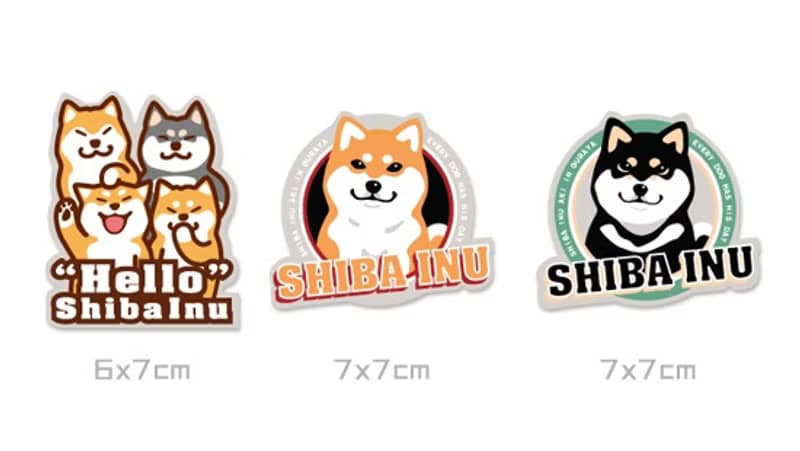 柴犬萬能貼/行李箱貼 7cm 三款