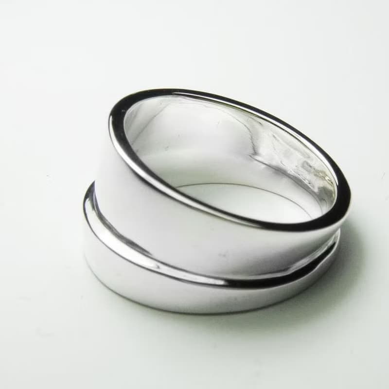 手工造型戒 V-Ring 925純銀戒指 男生戒指