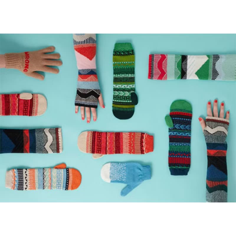 【冬季特賣】Graph 純羊毛手套-藍 | Donna Wilson