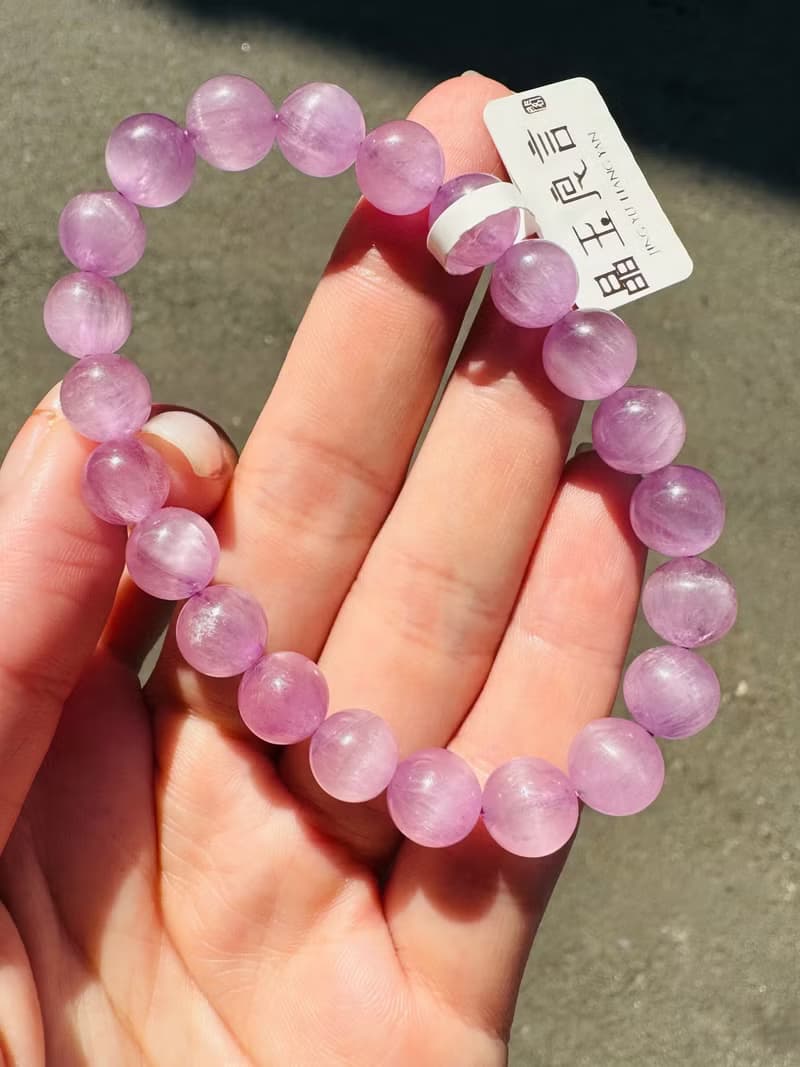 小精品螢光貓眼仙女色濃色紫鋰輝8.5mm23.80g改善睡眠緩解壓力