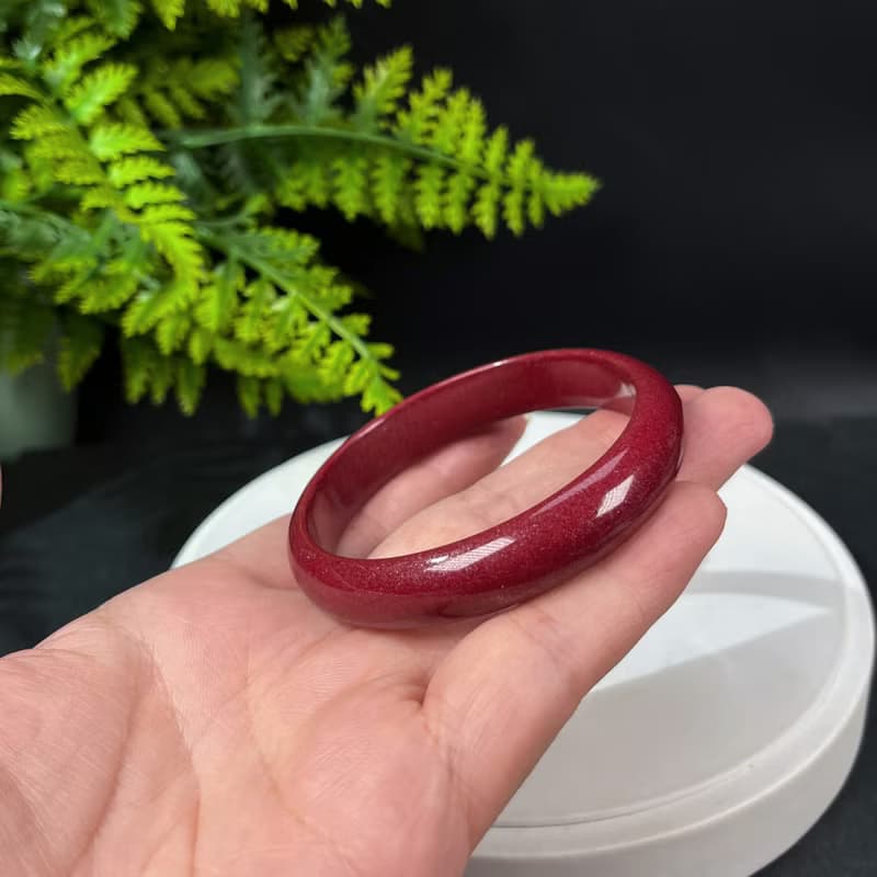 精品紫金砂朱砂手鐲 56MM 辰砂手環女款 本命年 化太歲