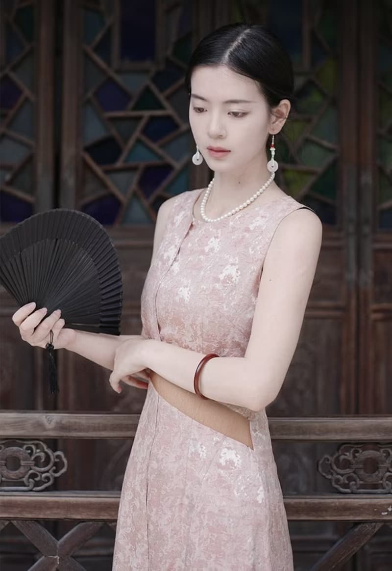 桂枝 綁帶收腰背心連身裙 手工製