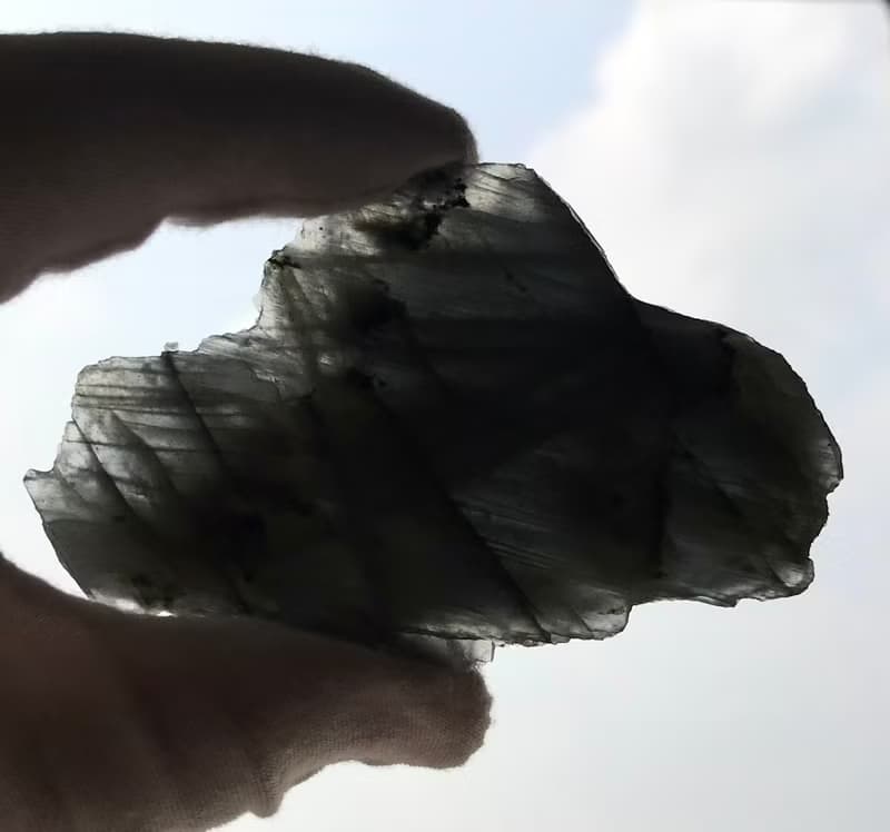 拉長石 罕有天然 雲朵 玫瑰金粉紅色金 雙面光 手握 手把玩 水晶