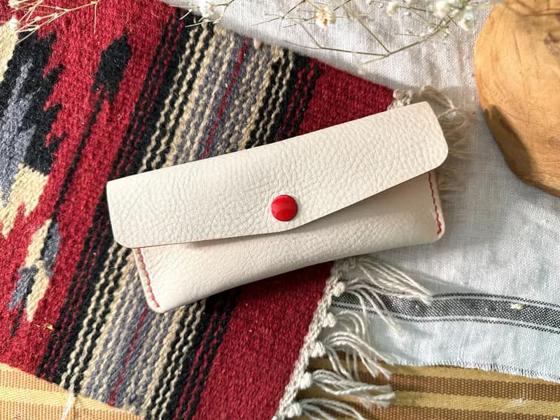 信封形磁鈕筆袋 好好縫 皮革DIY材料包 文具 收納袋 文青生活