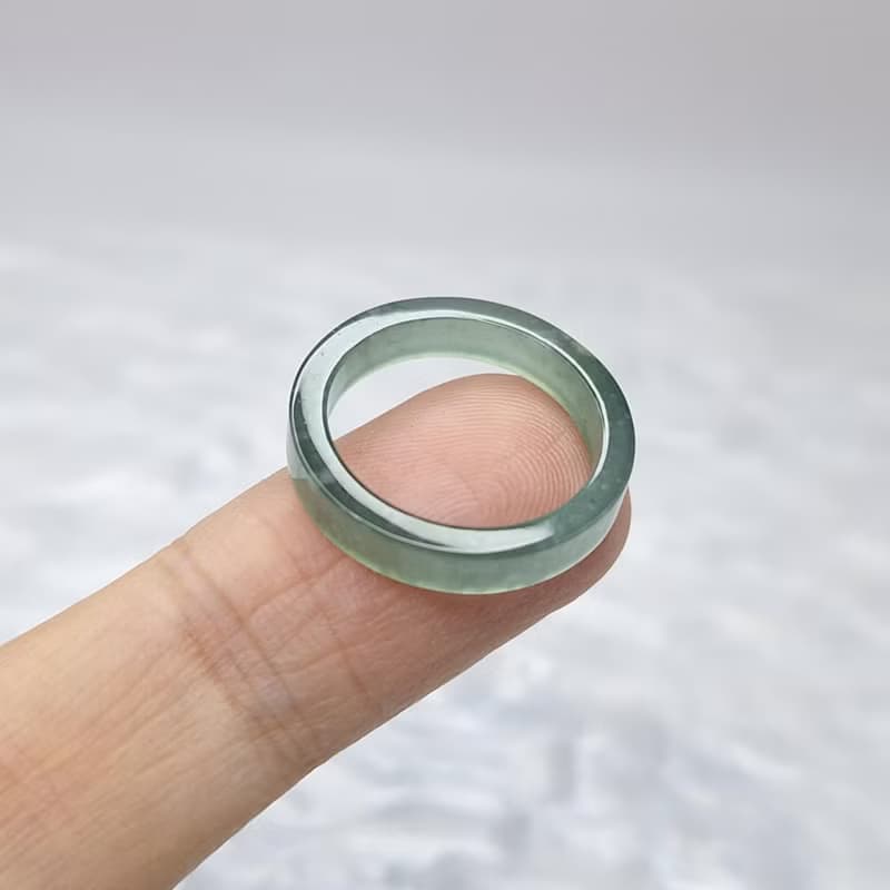 冰種危藍方戒指 玉戒 國際圍近10 內徑16.2 | 天然A貨翡翠