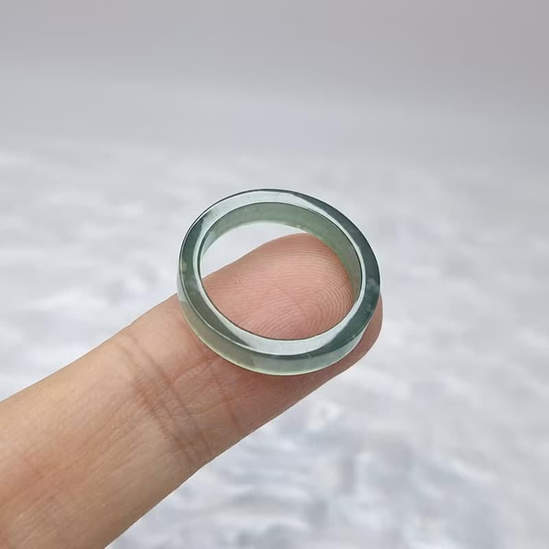 冰種危藍方戒指 玉戒 國際圍近10 內徑16.2 | 天然A貨翡翠