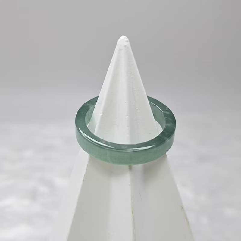 冰種危藍方戒指 玉戒 國際圍近10 內徑16.2 | 天然A貨翡翠