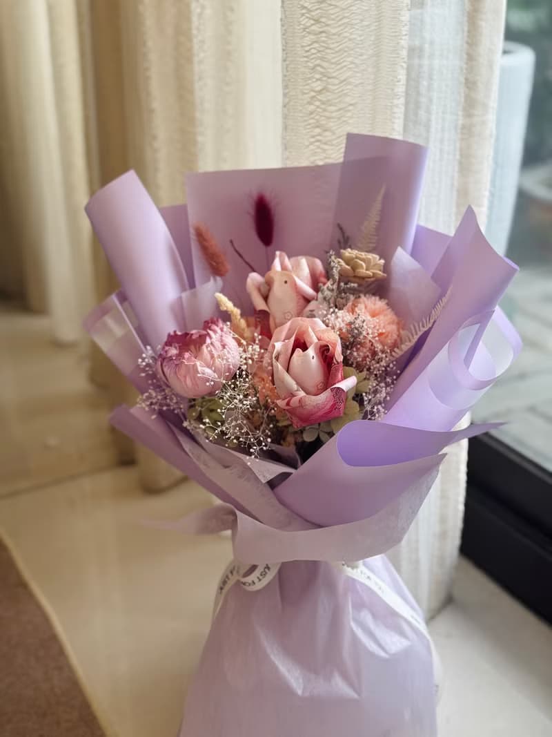 有錢花 人生開花富貴 三朵表達我愛你 不含真鈔費用