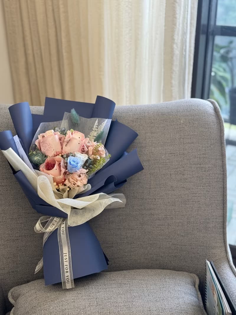 有錢花 人生開花富貴 三朵表達我愛你 不含真鈔費用