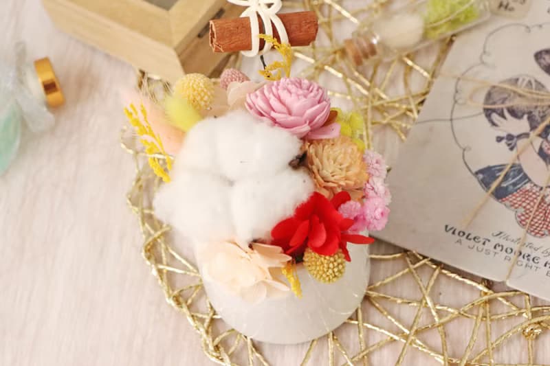 花叢中嬉戲的夕野兔 實拍圖 極度花燥 乾燥花 不凋花 永生花