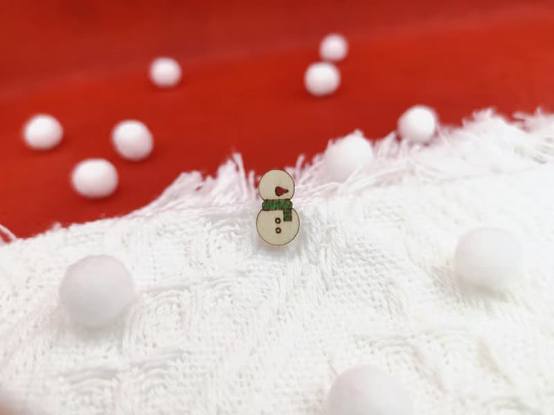 雪人聖誕耳釘 -  耳夾 交換禮物