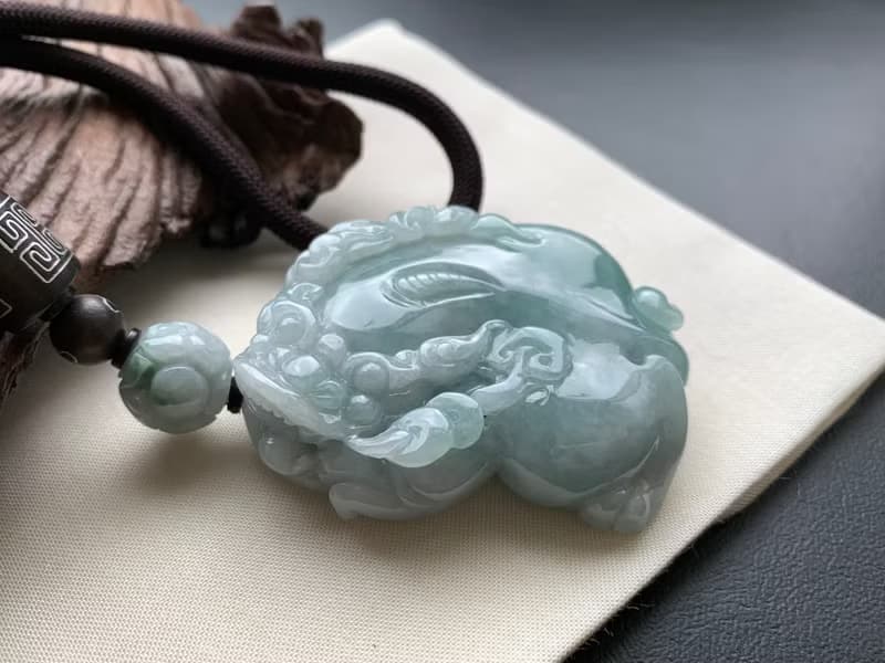 快速出貨 免費開光 天然A貨緬甸玉翡翠招財貔貅吊飾掛件錢串胖貔