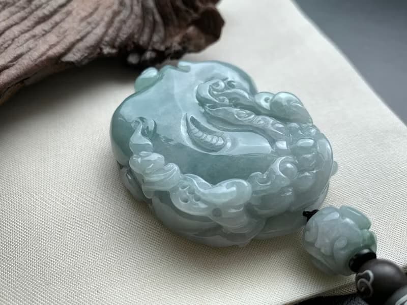 快速出貨 免費開光 天然A貨緬甸玉翡翠招財貔貅吊飾掛件錢串胖貔