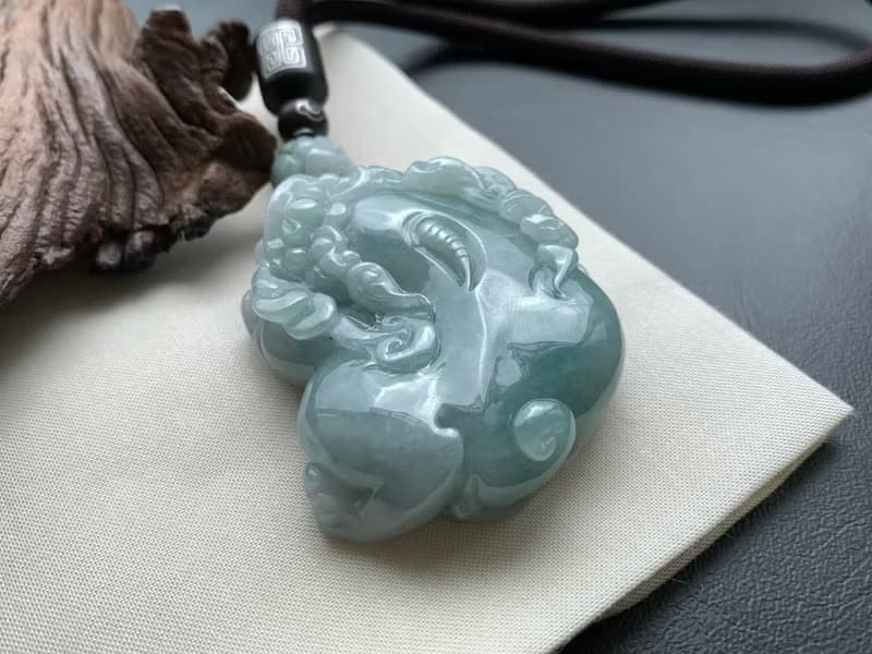 快速出貨 免費開光 天然A貨緬甸玉翡翠招財貔貅吊飾掛件錢串胖貔
