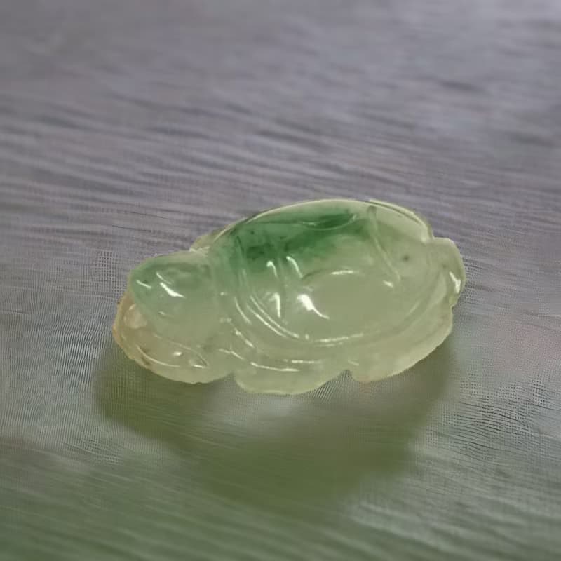 【吉祥‧長壽】冰種飄綠烏龜金錢龜 | 天然緬甸A貨翡翠 | 送禮