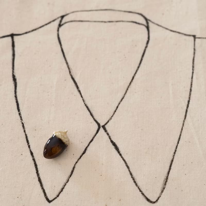 瓷器胸針  松果別針