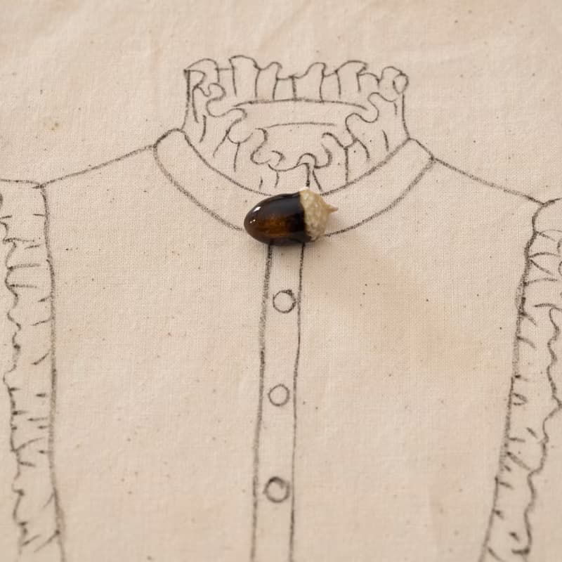 瓷器胸針  松果別針