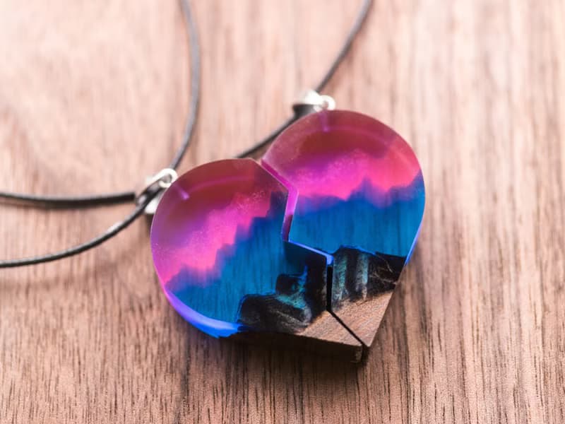 Matching necklaces set Norway lights Couples Necklace Set for lovers